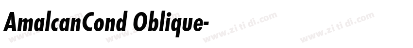 AmalcanCond Oblique字体转换